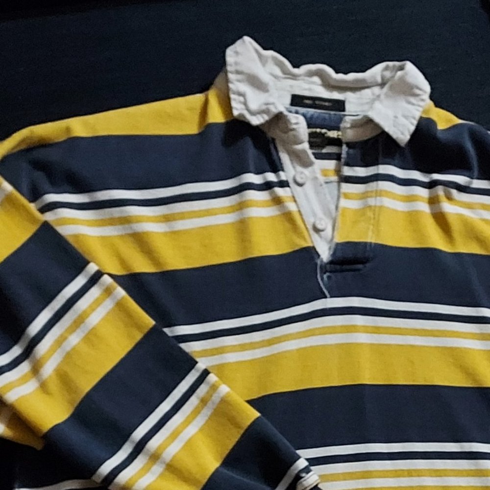 Vintage, distressed, Britches, long sleeved polo shirt for men